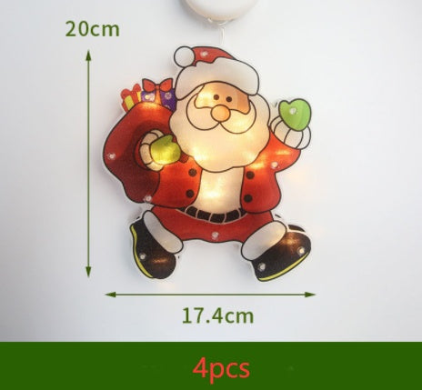 LED Suction Cup Window Hanging Lights Christmas Decoration by 253444