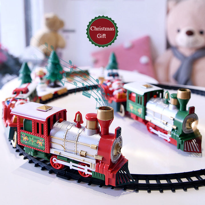 Toy Train Set with Lights and Sounds Christmas Train Set Railway Tracks Battery Operated Toys by 253444