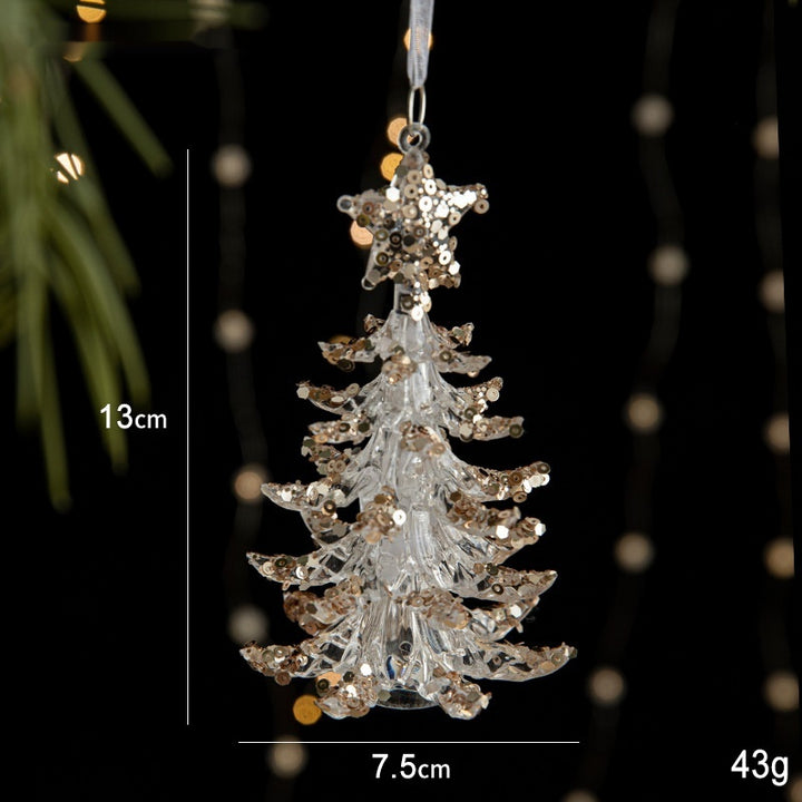 Christmas Decorations Sequins Acrylic Transparent Pendant by 253444