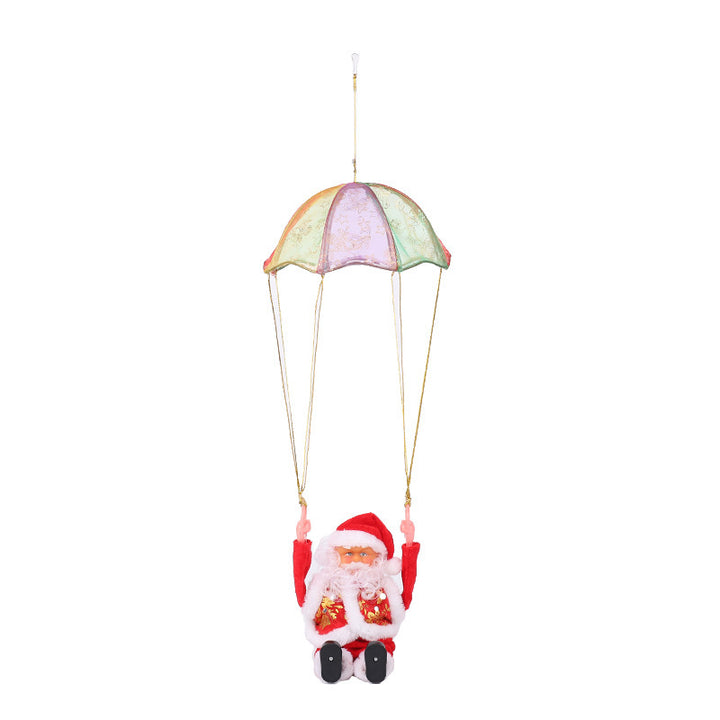 Electric Climbing Chimney Santa Claus Christmas Decoration Figurine Ornament Family New Year Party Santa Claus New Year Gift by 253444