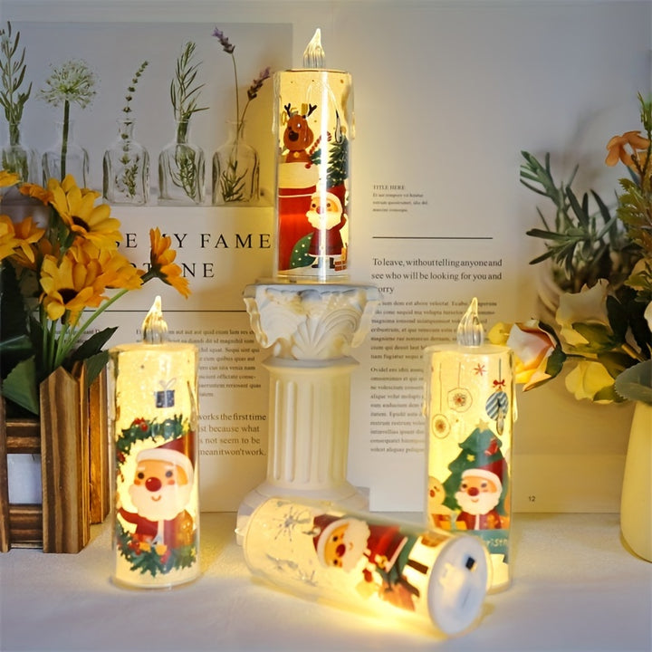 Velas LED De Natal 1/2/4 Peças Com Bateria Decorativas Casa by Casa Perfeita