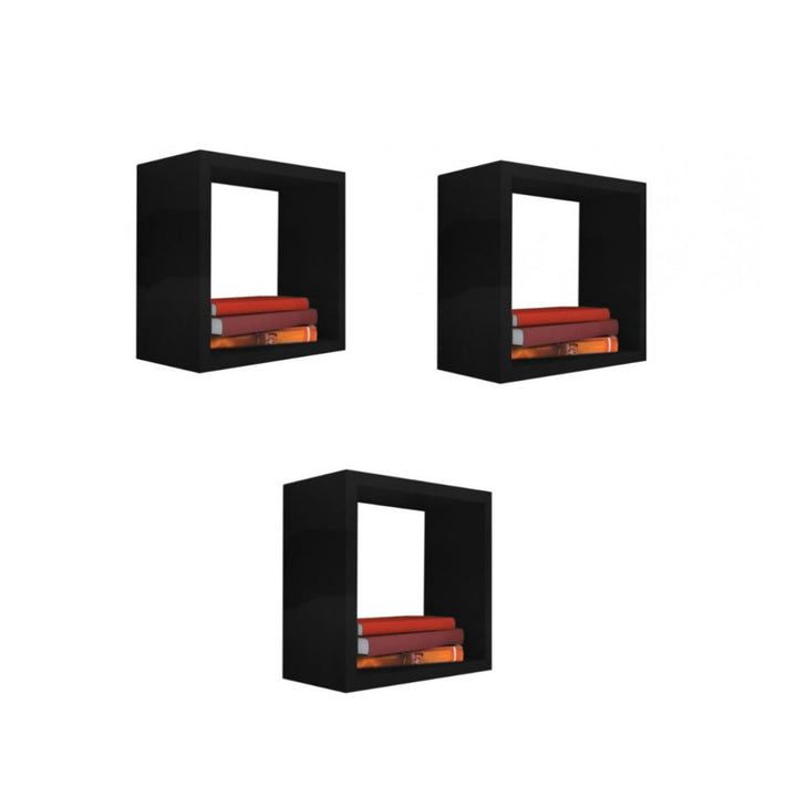 Kit 3 Nichos Decorativos MDF Reflorestado 50x50x15 cm