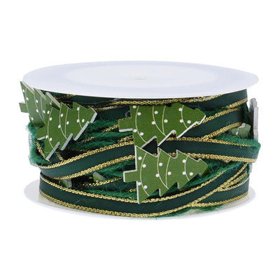 Decorations Red Five-pointed Star Ribbon Bow Christmas Pendant by 253444