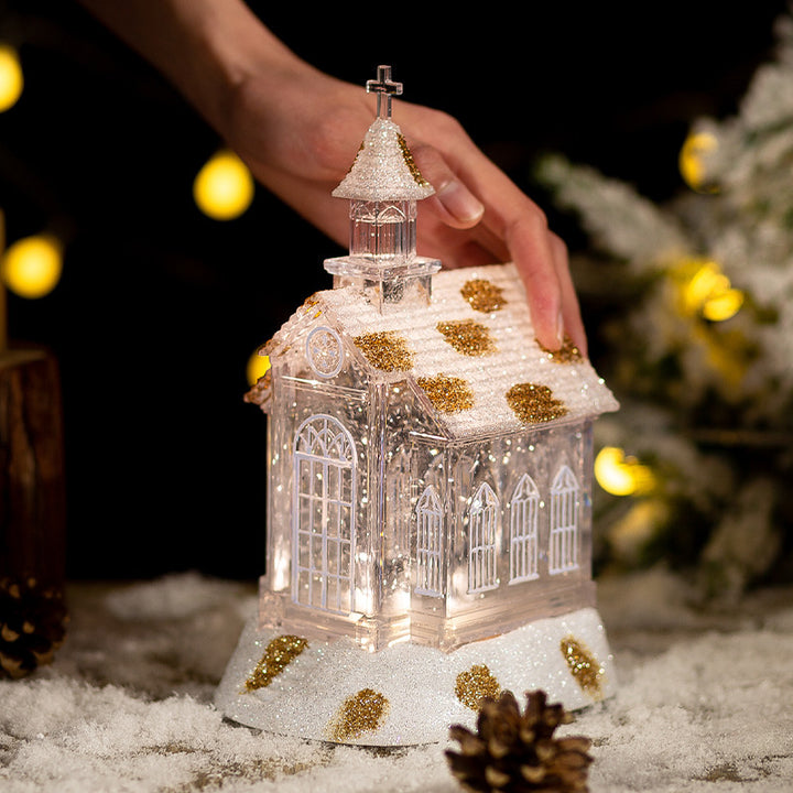 Christmas Decorations Crystal Church House Music Box Ornaments by 253444
