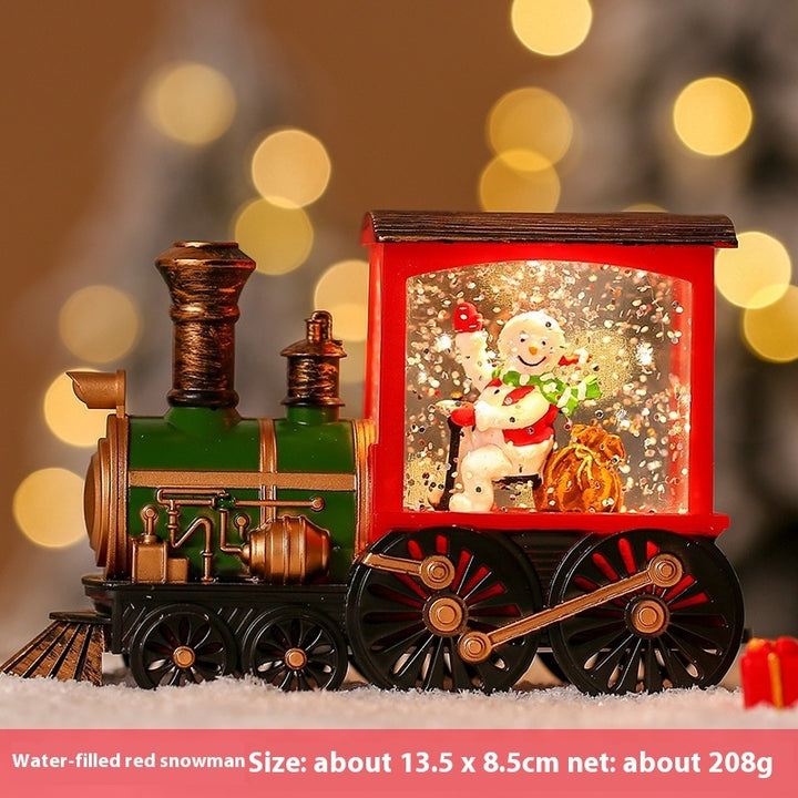 Christmas Train Luminous Interior Water Injection Desktop Decoration by 253444