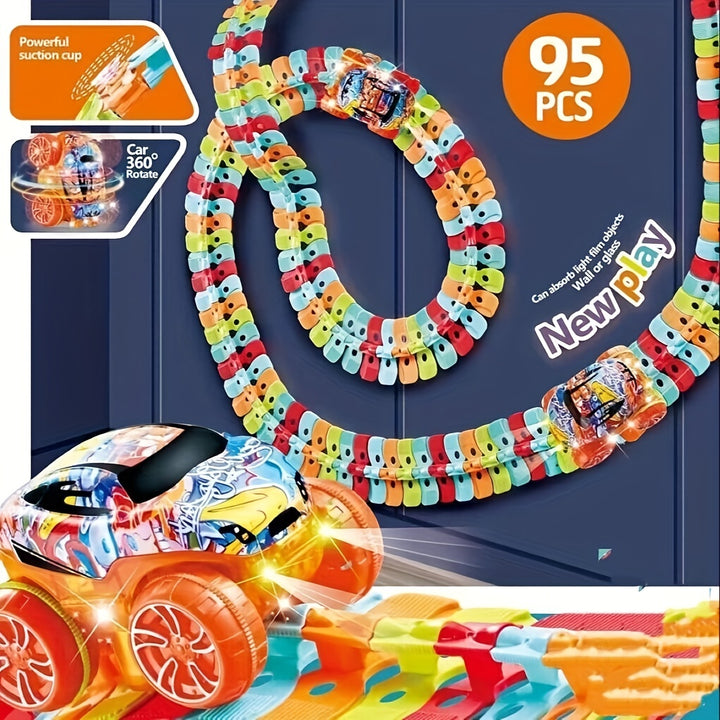Pista de Corrida Brinquedo Luminoso Sem Bateria Crianças