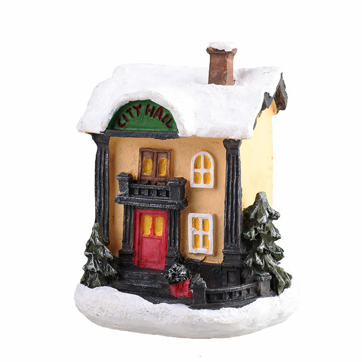 Christmas Small House Micro Landscape Resin Decorations by 253444