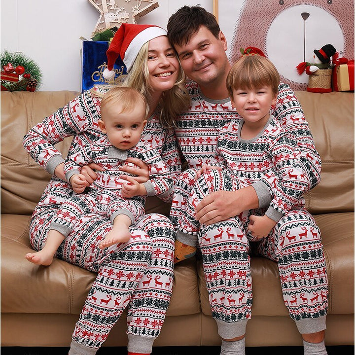 Pijamas Familiares de Natal Conforto Pai Mãe Filhos Leves