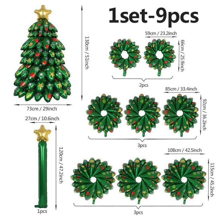 Cartoon Christmas Tree Aluminum Balloon Column by 253444