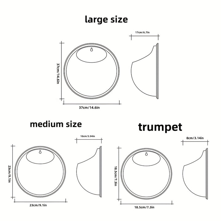 Wall-mounted flower pot, water-cultivated greenery flower pot, wall-mounted round decorative plate, transparent European-style vase, water-cultivated plant small fish tank dual-purpose, Christmas decoration flower pot by Casa Perfeita