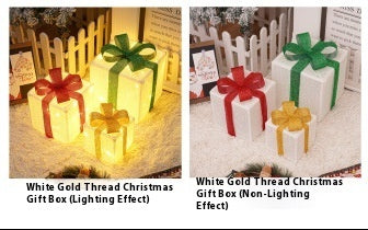 Led Christmas Gift Box Three-piece Set Lighting Chain Scene Layout Decorative Lights by 253444