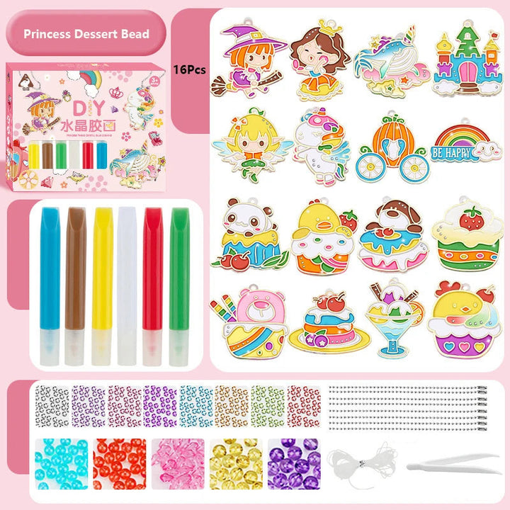 Kit Pintura de Cristal Suncatcher Miuioee Crianças Brilho