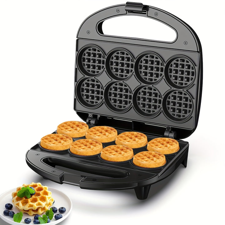 Máquina de Waffles Belgas Dobrável 180 Graus 1400W 8 Porções