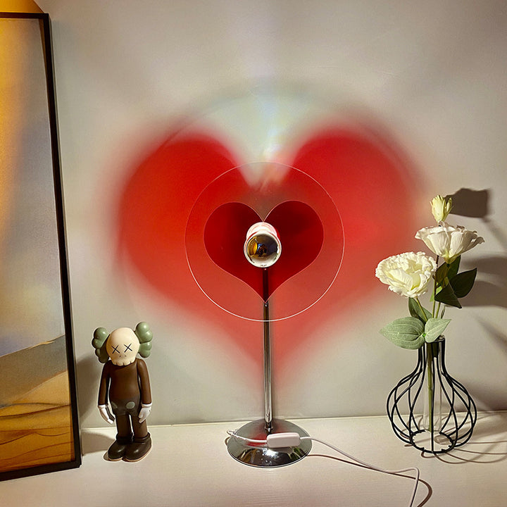 USB Plug-in Love Bauhaus Table Lamp Net Red Atmosphere Lamp Bedroom Romantic Floor Lamp Art Deco by CASA PERFEITA