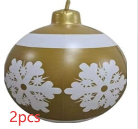 Christmas Ornament Ball Outdoor Pvc 60CM Inflatable Decorated Ball PVC Giant Big Large Balls Xmas Tree Decorations Toy Ball by 253444