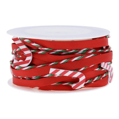 Decorations Red Five-pointed Star Ribbon Bow Christmas Pendant by 253444