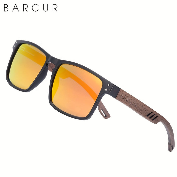 Barcur Óculos De Sol De Madeira Polarizados UV400 Unissexo