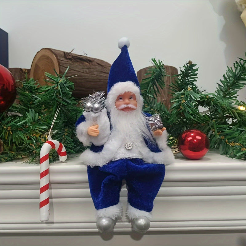 Charming 9-Inch Santa Claus Christmas Decoration - Versatile Holiday Ornament for Home & Office, Perfect for Bookshelf, Living Room, or Entryway by Casa Perfeita