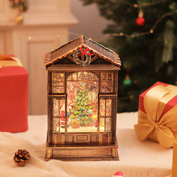 Christmas Music Box Music Box LED Luminous Crystal Lamp Christmas Decoration Night Light Christmas Gift by 253444