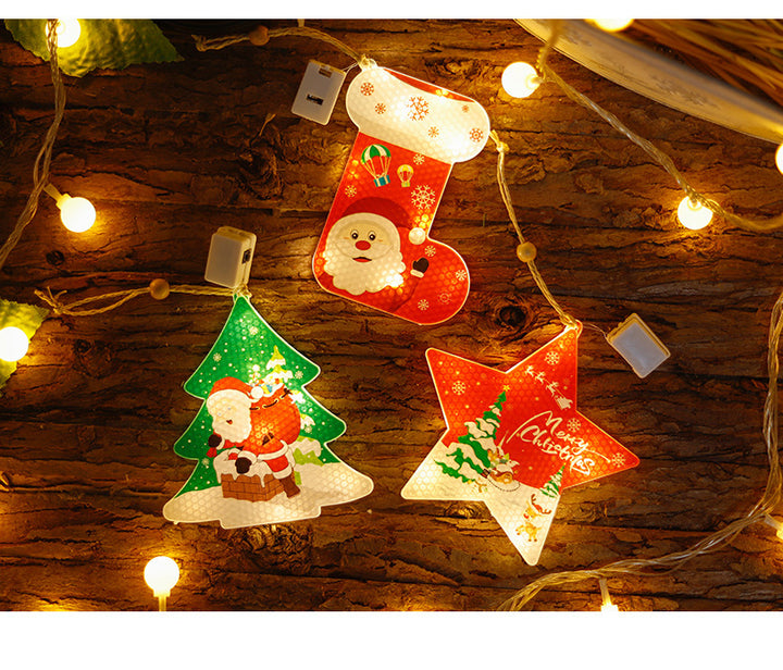 Fairy Lights LED Star Snowflake Curtain String Lights Christmas Garland Wedding Xmas Holiday Party Decoration Home Decor Lighting by 253444