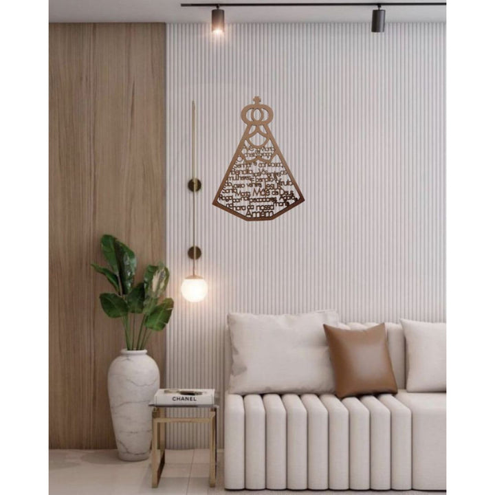 Quadrinho Decorativo Ave Maria Nossa Senhora Aparecida MDF 3mm Para Casa