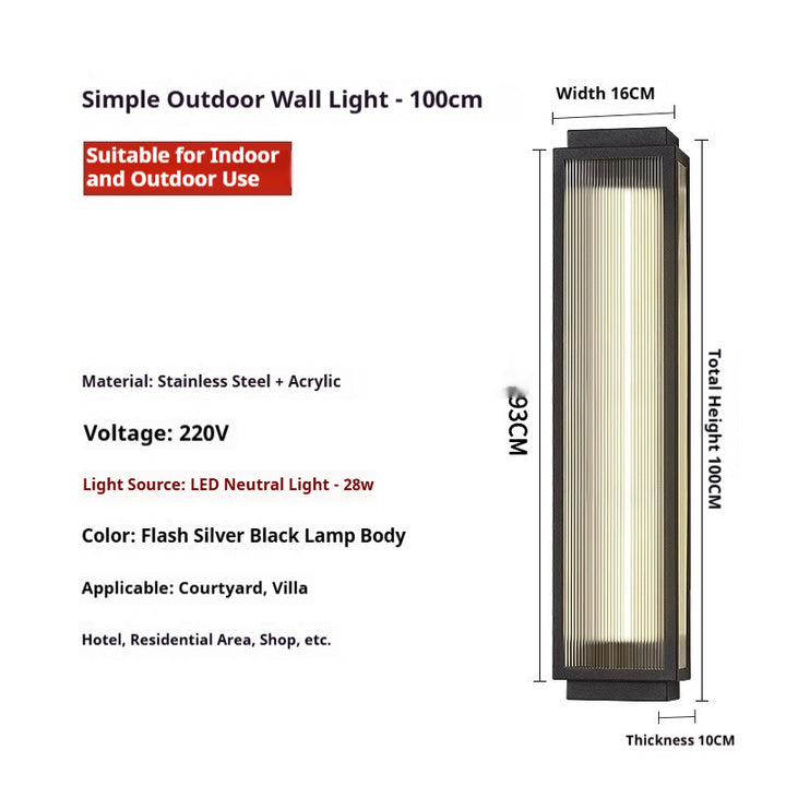 Outdoor Wall Lamp Waterproof Stainless Steel