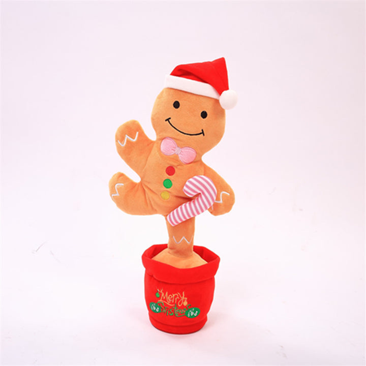 Dancing Christmas Toys Funny Tree Repeat Talking Electronic Plush Toys Can Sing Record Lighten Early Education Funny Gift Christmas by 253444