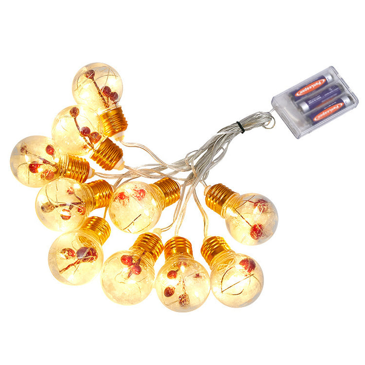 Outdoor Red Fruit Festive Lights Christmas Bulb String by 253444