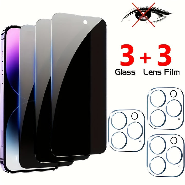 Kit Proteções Privacidade Tela Lentes Para IPhone 11 a 16