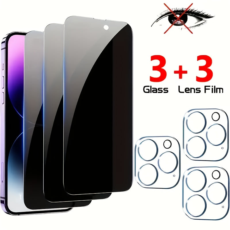 Kit Proteções Privacidade Tela Lentes Para IPhone 11 a 16