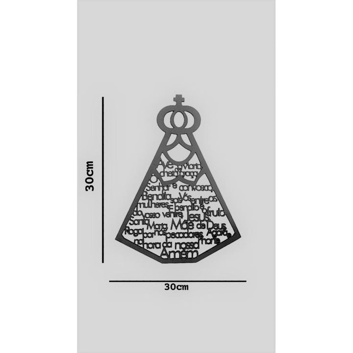 Quadrinho Decorativo Ave Maria Nossa Senhora Aparecida MDF 3mm Para Casa