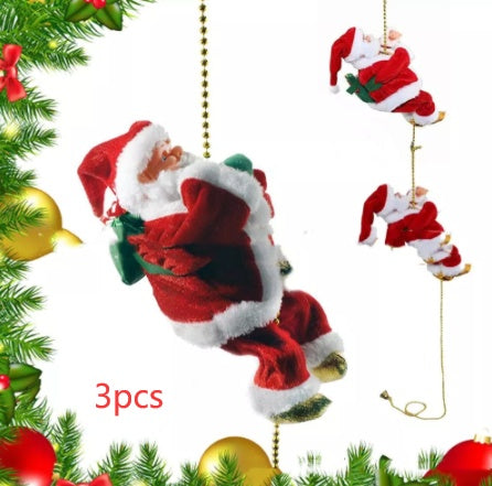 Electric Santa Claus Climbing Ladder Plastic by 253444