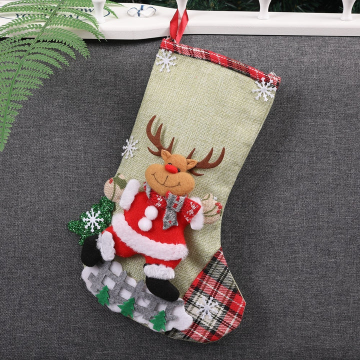 Christmas Decorations Santa Claus Socks Christmas Tree Pendant Christmas Socks Gift Bag Christmas Bag by 253444