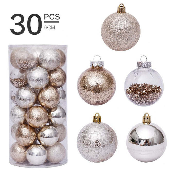 Conjunto Bolas Transparentes de Natal 6cm 30 peças Decoração by 253444