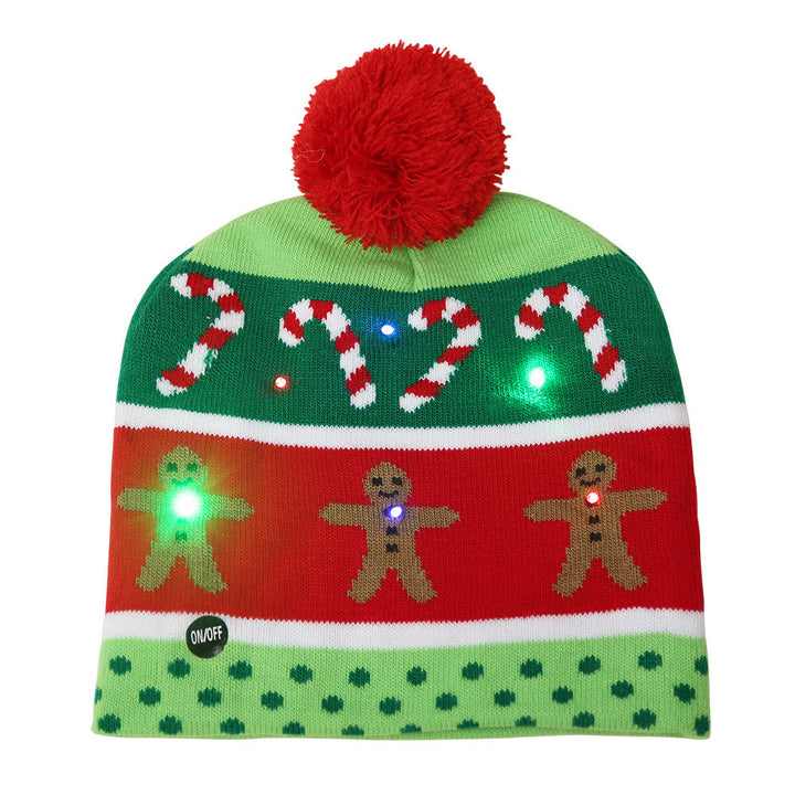Christmas Hat LED Knitted Hat With Lights by 253444