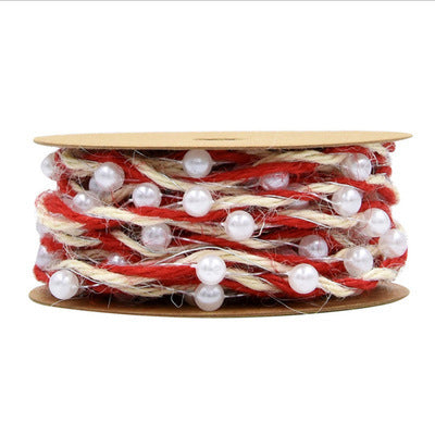 Decorations Red Five-pointed Star Ribbon Bow Christmas Pendant by 253444