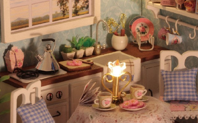 Caixa DIY Cabine Artesanal com Luz LED para Presentes