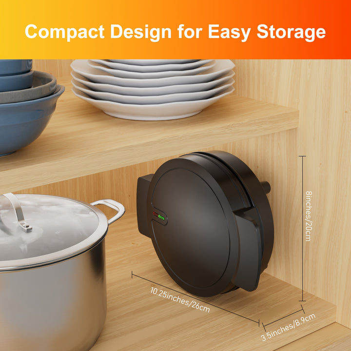 Máquina de Waffles Coração 5 Formas 750W Antiaderente