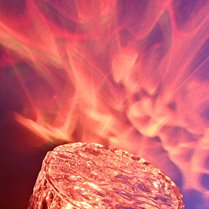 Crystal Lamp Water Ripple Projector Night Light Decoration Home Houses Bedroom Aesthetic Atmosphere Holiday Gift Sunset Lights Home Decor by 253444