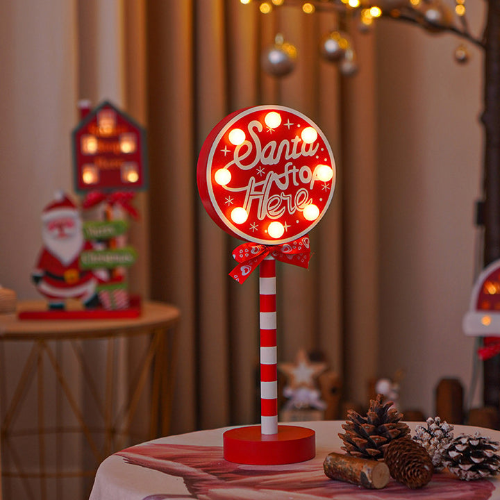 Christmas Road STOP Decorative Light Wooden by 253444