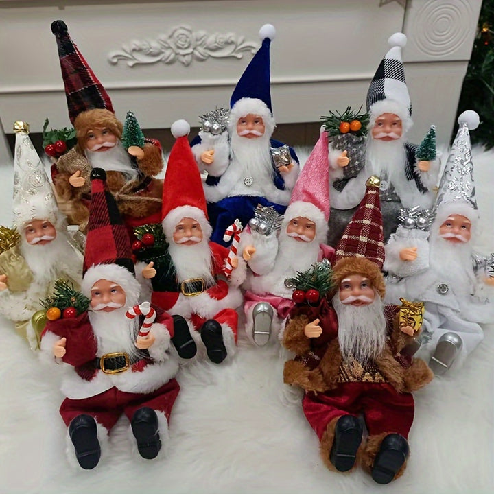 Charming 9-Inch Santa Claus Christmas Decoration - Versatile Holiday Ornament for Home & Office, Perfect for Bookshelf, Living Room, or Entryway by Casa Perfeita