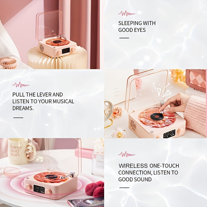 The best Christmas gift Waves Vinyl Player. Multifunctional White Noise BT Speaker With Adiustble Atmosphere Liaht RGB Lighting-audio Wireless Festival Qifts Getting Close To Nature And Adding Color To Life, Gifts From Friend by Casa Perfeita