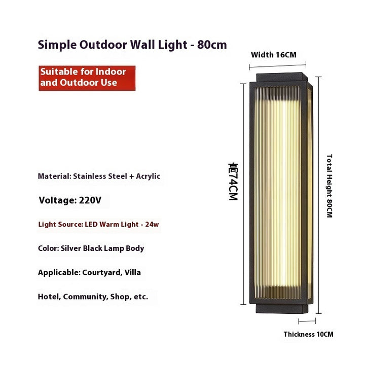 Outdoor Wall Lamp Waterproof Stainless Steel