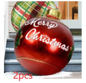 Christmas Ornament Ball Outdoor Pvc 60CM Inflatable Decorated Ball PVC Giant Big Large Balls Xmas Tree Decorations Toy Ball by 253444