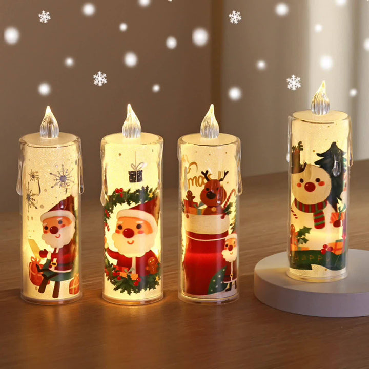 Velas LED De Natal 1/2/4 Peças Com Bateria Decorativas Casa by Casa Perfeita