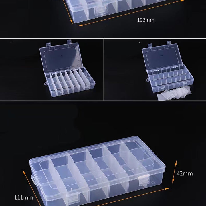 10 Grids 15 Grids 24 Grids Transparent Storage Tool Storage Box