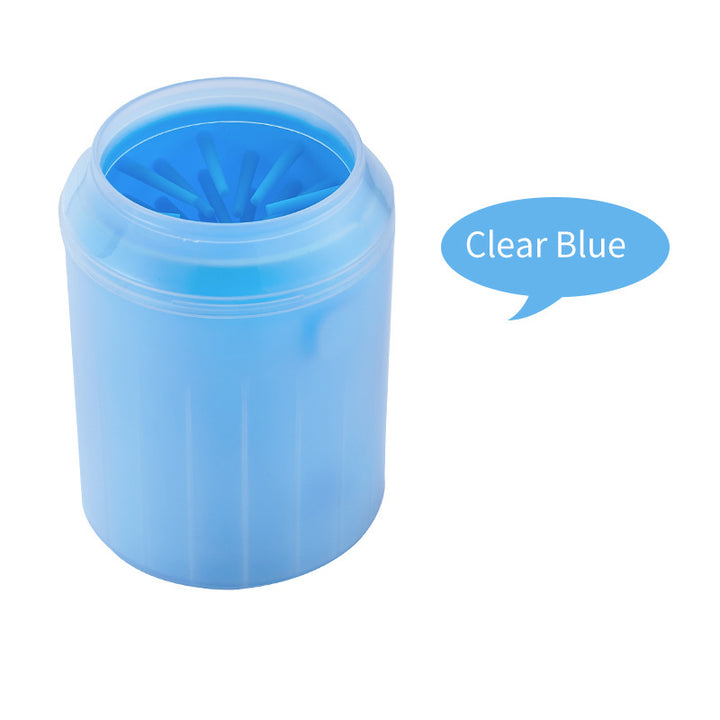Portable Silicone Pet Paw Cleaner Cup for Dogs & Cats - Soft Bristle Brush, Non-Electric, PP Material, Blue - Ideal for Keeping Your Pet's Paws Clean Indoors, Dog Paw Cleaner by Casa Perfeita