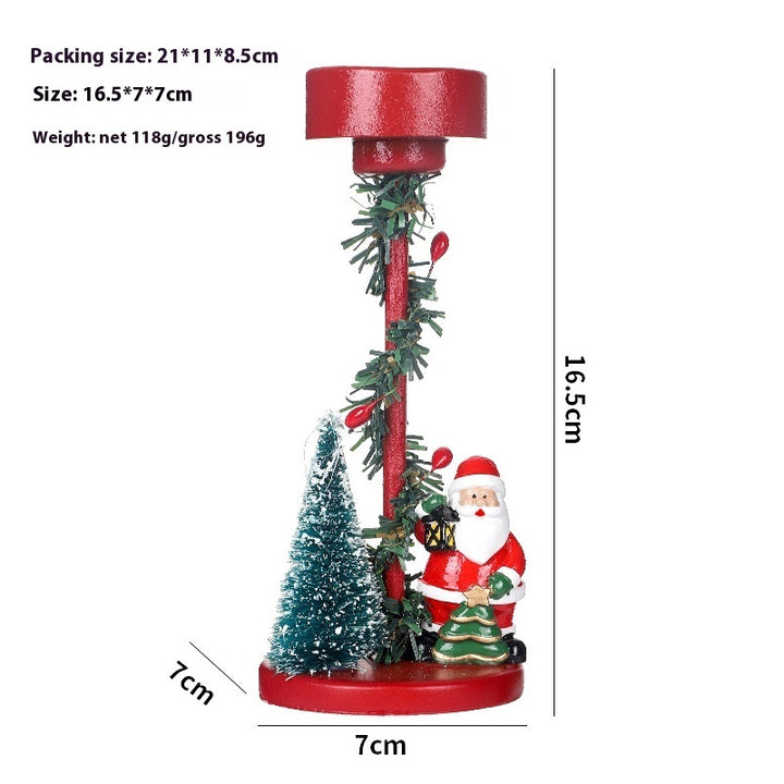 Christmas Decorations Desktop Resin Christmas Tree Elderly Candlestick by 253444