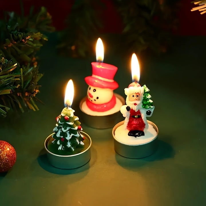 Conjunto Velas Natal Sem Fumo 12 Peças Decorativas Festas