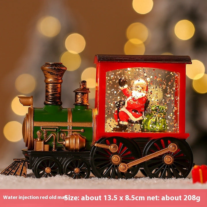 Christmas Train Luminous Interior Water Injection Desktop Decoration by 253444
